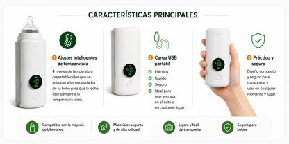 🍼 CALENTADOR PORTÁTIL DE BIBERONES