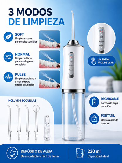 Irrigador Oral Portátil Recargable