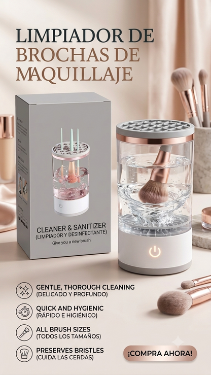 Limpiador Eléctrico de Brochas de Maquillaje